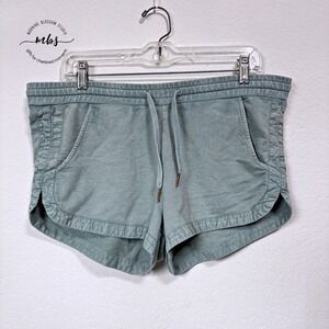 L*Space Cotton Blend Shorts Summer Beach Lounge Vacation Green Women SP